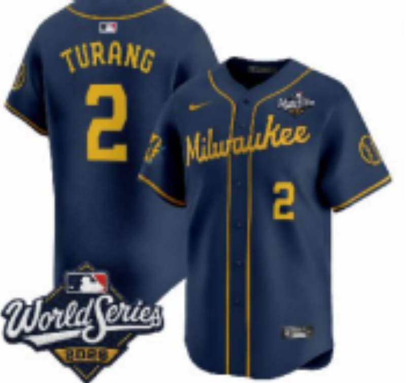 Youth Milwaukee Brewers #2 Turange Blue Nike 2026 World Series jersey 10210132->youth mlb jersey->Youth Jersey